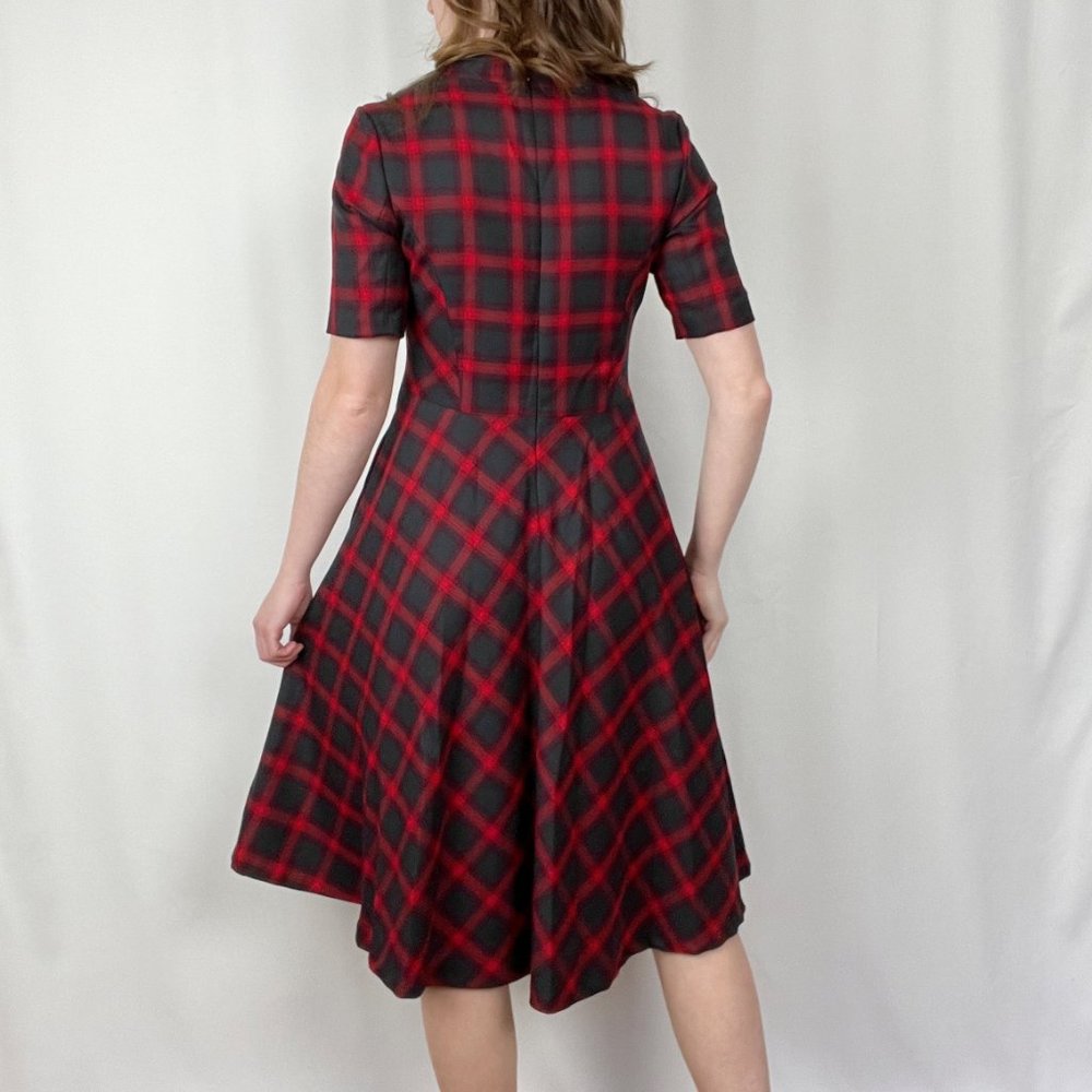 Vintage Pendleton Plaid Midi Dress Blazer Set Tartan Christmas Party Holiday - 6 - Picture 5 of 11